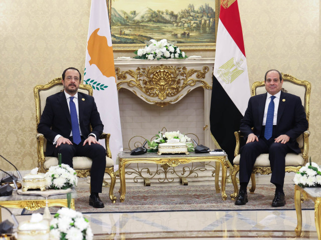 Los presidentes chipriota y egipcio, Nikos Christodoulides y Abdelfatá al Sisi