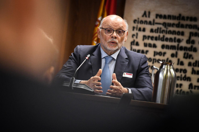 El ex director general de Carreteras, Javier Herrero, comparece en la comisión del ‘caso Koldo’, en el Senado, a 18 de febrero de 2025, en Madrid (España).