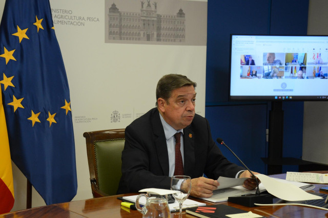 El ministro de Agricultura, Pesca y Alimentación, Luis Planas, preside por videoconferencia la Conferencia Sectorial de Agricultura y Desarrollo Rural