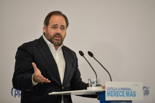 Archivo - Paco Núñez durante su intervención en la Interparlamentaria del Partido Popular de Castilla-La Mancha celebrada en Ciudad Real.
