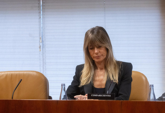Archivo - La mujer del presidente del Gobierno, Begoña Gómez, durante la Comisión de Investigación sobre programas de cátedras y postgrados de la Universidad Complutense de Madrid y empresas financiadoras