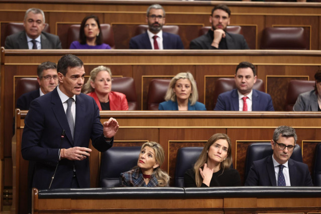 El presidente del Gobierno, Pedro Sánchez, a 12 de febrero de 2025, en Madrid (España).