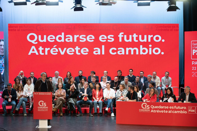 El expresidente del Gobierno, José Luis Rodríguez Zapatero, durante la clausura del 15º Congreso Socialista de Castilla y León