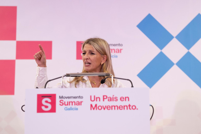Archivo - La vicepresidenta segunda y ministra de Trabajo y Economía Social y exlíder de Sumar, Yolanda Díaz, durante la Asamblea constituyente de Sumar Galicia, a 23 de noviembre de 2024, en Santiago de Compostela, A Coruña, Galicia (España).