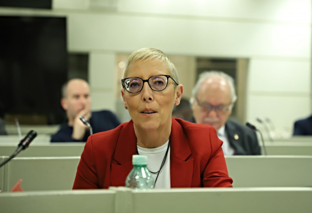 La senadora del PSOE por Teruel María José Villalba.