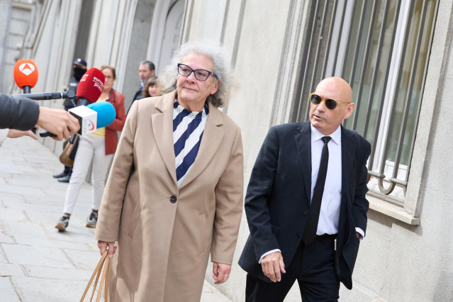 La empresaria Carmen Pano, a su salida de declarar en el Tribunal Supremo, a 25 de febrero de 2025, en Madrid (España).