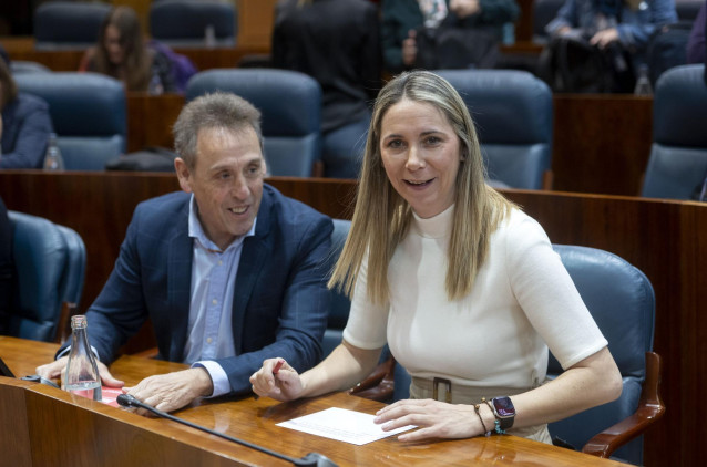 La portavoz del PSOE en la Asamblea, Mar Espinar, durante un pleno en la Asamblea de Madrid.