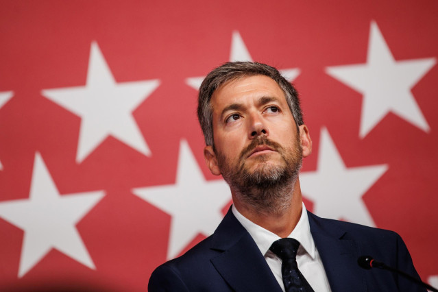 Archivo - El consejero de Presidencia, Justicia y Administración Local y portavoz del Gobierno regional, Miguel Ángel García Martín,  durante una rueda de prensa posterior al Consejo de Gobierno de la Comunidad de Madrid, en la Real Casa de Correos