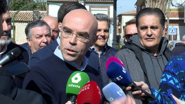 El jefe de la Delegación de Vox en Bruselas, Jorge Buxadé, en Pulgar (Toledo).