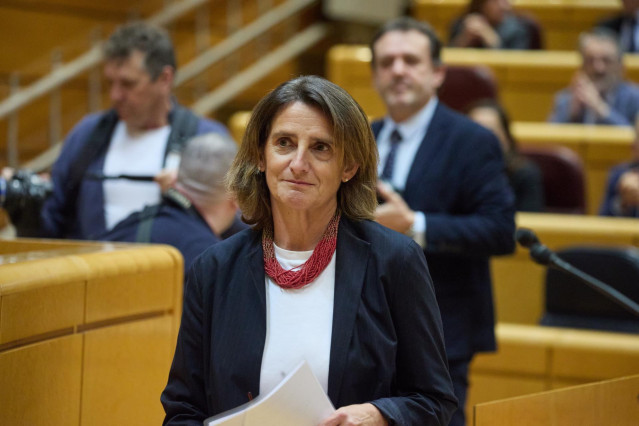 Archivo - La actual vicepresidenta europea y exvicepresidenta del Gobierno, Teresa Ribera, en el Senado, a 20 de noviembre de 2024, en Madrid (España).