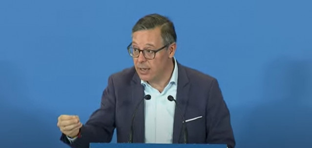 Archivo - El secretario general del PP de Madrid, Alfonso Serrano, en la clausura de las Jornadas de Trabajo del Comité de Alcaldes de este domingo 17 de noviembre.