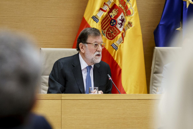 El expresidente del gobierno, Mariano Rajoy, compareciendo en la comisión de Investigación sobre la denominada 
