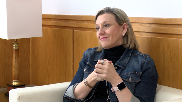 Isabel Blanco, durante la entrevista.