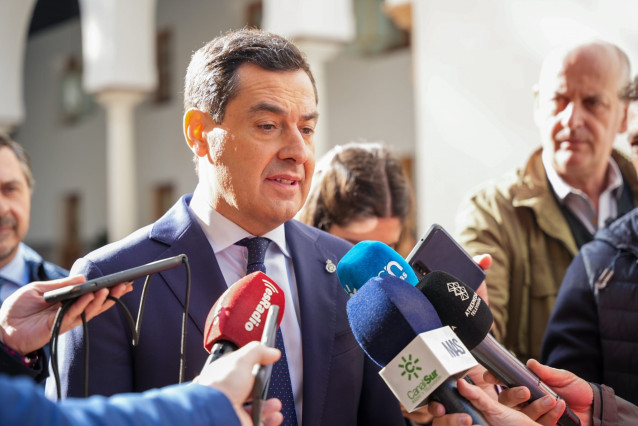 Archivo - El presidente de la Junta de Andalucía, Juanma Moreno (Fotografía de archivo)