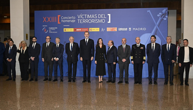 Los Reyes, Don Felipe y Doña Letizia, presiden el XXIII Concierto “In Memoriam” Víctimas del Terrorismo que se celebra en el Auditorio Nacional de Música, a 6 de marzo de 2025, en Madrid (España)    Francisco Guerra / Europa Press 06/3/2025