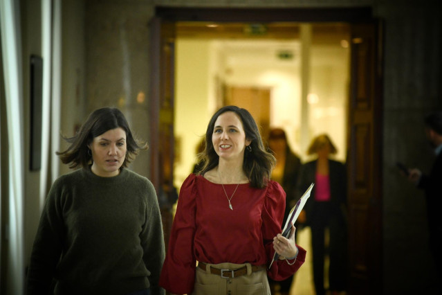 La portavoz de Podemos en el Congreso, Ione Belarra a su llegada a una reunión de la Junta de Portavoces en el Congreso de los Diputados, a 11 de marzo de 2025, en Madrid (España).