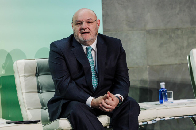 Archivo - El director general de CECA, José María Méndez, interviene en la mesa redonda: 'La huella social de las entidades financieras', durante un encuentro Finresp 2023, en el Auditorio Rafael del Pino, a 1 de marzo de 2023, en Madrid (España).