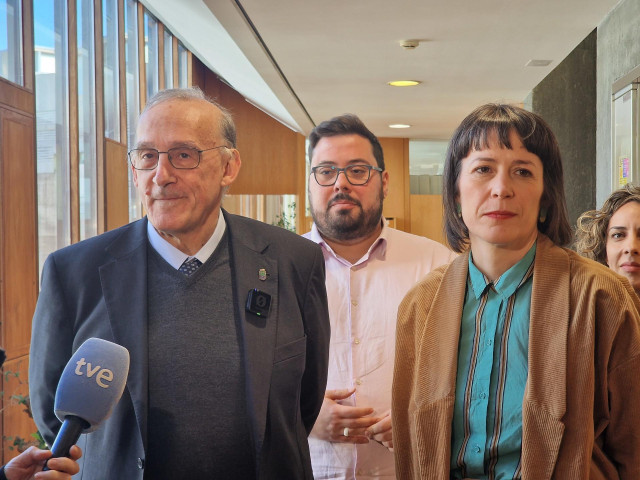 Ana Pontón esta mañana en la Universidad.