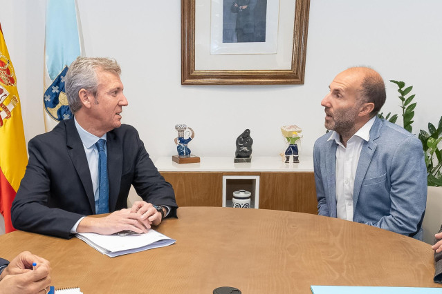 Archivo - Reunión de Alfonso Rueda con Gonzalo Pérez Jácome.