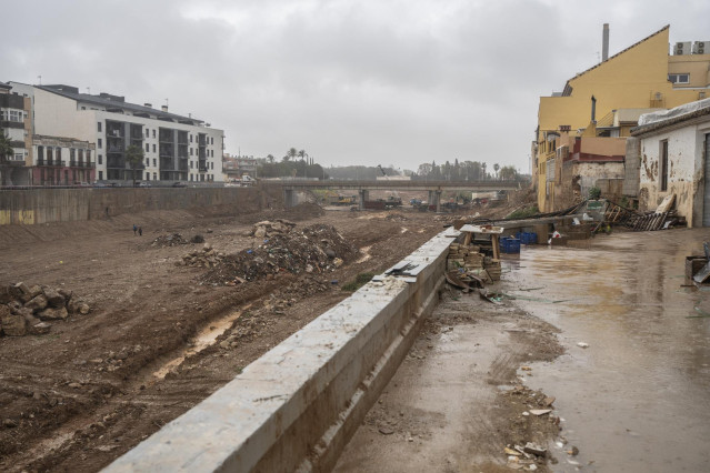 Lluvias en la Zona del barranco de Paiporta, a 3 de marzo de 2025, en Paiporta, Valencia