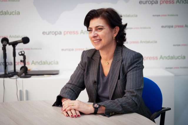 La consejera delegada de Atlantic Copper, Macarena Gutiérrez, en una entrevista condedida a Europa Press. A 11 de marzo de 2025, en Sevilla (Andalucía, España).