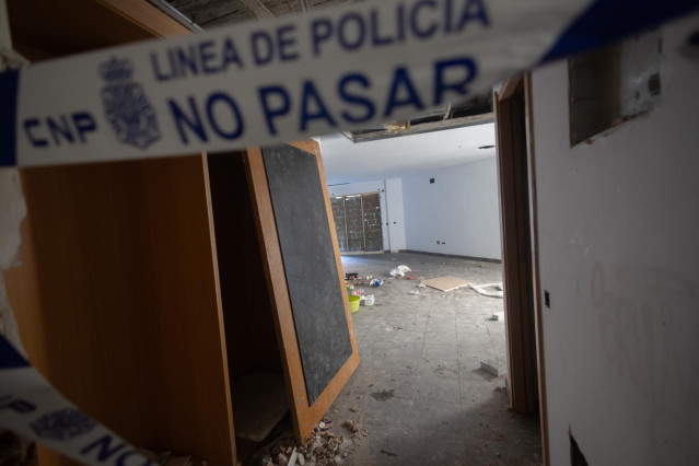 Interior del hotel ocupado conocido como 'La Jungla' en el barrio de San Blas, a 26 de febrero de 2025, en Madrid (España).