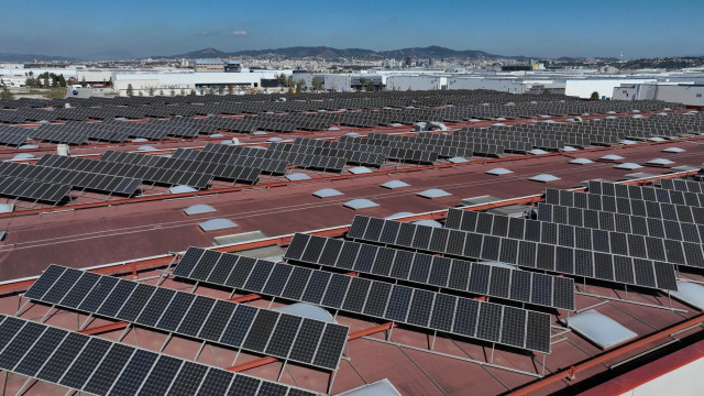 Placas solares en uno de los centros logísticos de Damm.