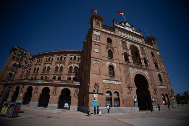 Archivo - Fachada de la plaza de toros de las Ventas, a 18 de abril de 2024, en Madrid (España).