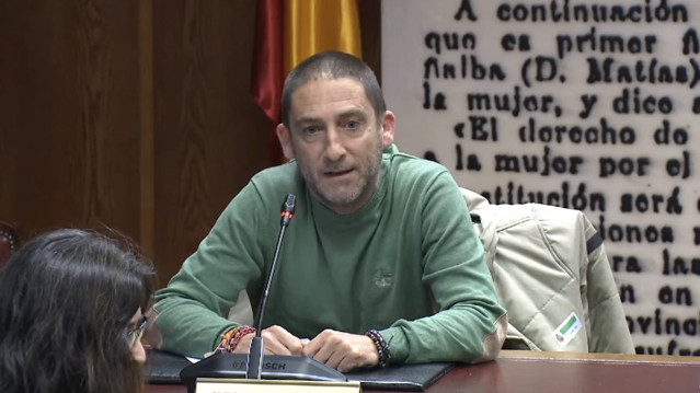 El empresario Cristian Corvillo, durante la comisión de investigación del 'caso Koldo', en el Senado.