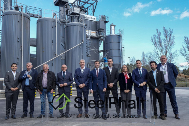 Inauguración de la planta de Steelphalt en Murga (Álava) con la  presencia del Lehendakari, Imanol Pradales