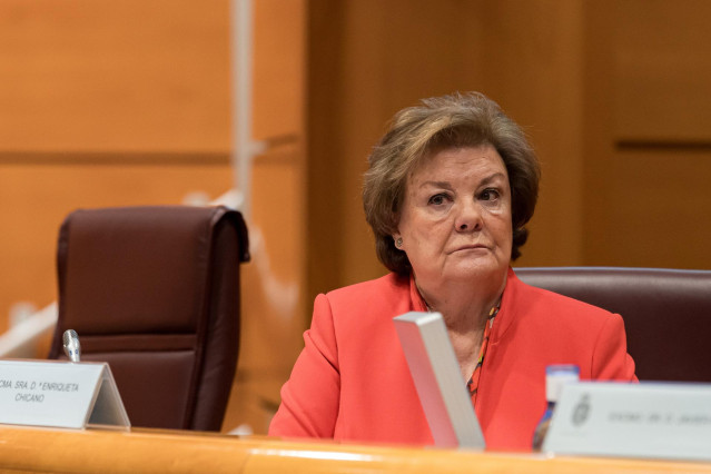 Archivo - La presidenta del Tribunal de Cuentas, Enriqueta Chicano, durante la presentación del Informe Anual del Tribunal de Cuentas Europeo relativo al año 2023, en el Senado, a 16 de diciembre de 2024, en Madrid (España).