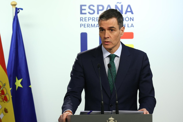 El presidente del Gobierno, Pedro Sánchez