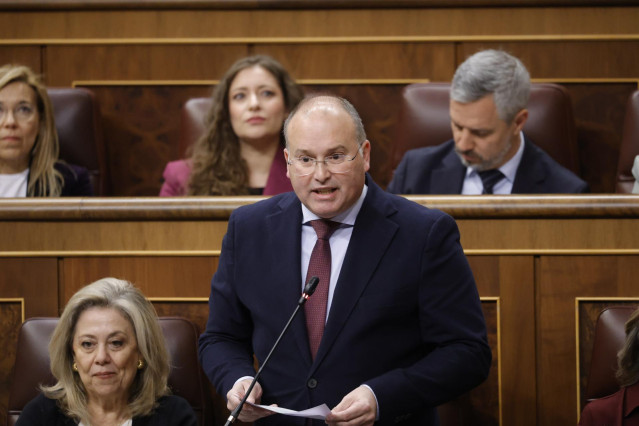 El portavoz del PP en el Congreso, Miguel Tellado, a 26 de febrero de 2025, en Madrid (España).