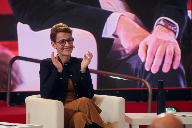 La secretaria general del PSN y presidenta del Gobierno de Navarra, María Chivite, en el 13º Congreso del PSN.