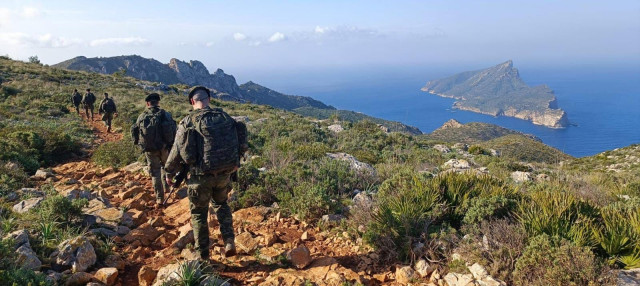 Patrulla del Ejército de Tierra en Mallorca.
