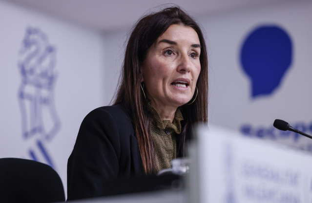 La consellera de Hacienda y Economía, Ruth Merino, durante una rueda de prensa