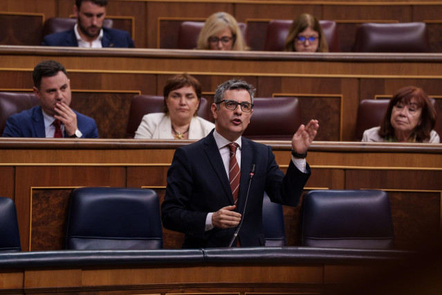 El ministro de la Presidencia, Relaciones con las Cortes y Justicia, Félix Bolaños, a 26 de marzo de 2025, en Madrid (España).
