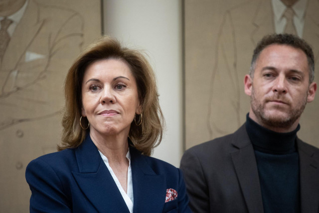 La exministra de Defensa y ex secretaria general del Partido Popular María Dolores Cospedal en la Comisión de Investigación sobre la denominada 