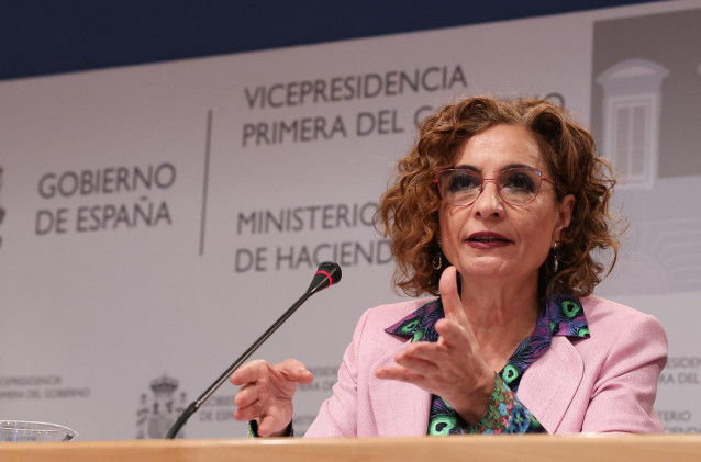 La vicepresidenta primera del Gobierno y ministra de Hacienda, María Jesús Montero
