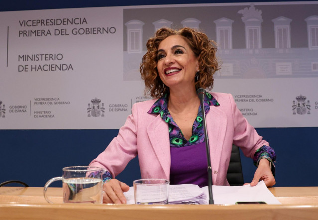 La vicepresidenta primera del Gobierno y ministra de Hacienda, María Jesús Montero, comparece para presentar el avance del cierre de la ejecución presupuestaria del conjunto de las Administraciones Públicas del ejercicio 2024.