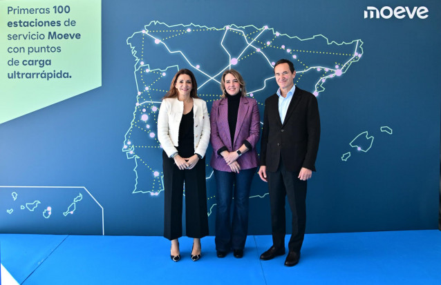 Moeve consigue 100 estaciones con puntos de carga eléctrica ultrarrápida en la Península Ibérica