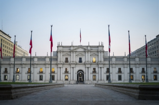 La Moneda, presidencia de Chile, bandera de Chile