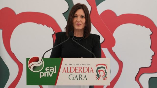 La Eurodiputada Oihane Agirregoitia En El Marco De La IX Asamblea General Del PNV En San Sebastián