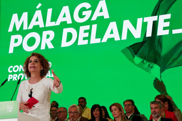La secretaria general del PSOE-A y vicepresidenta primera del Gobierno, María Jesús Montero, en el congreso del PSOE en Málaga.