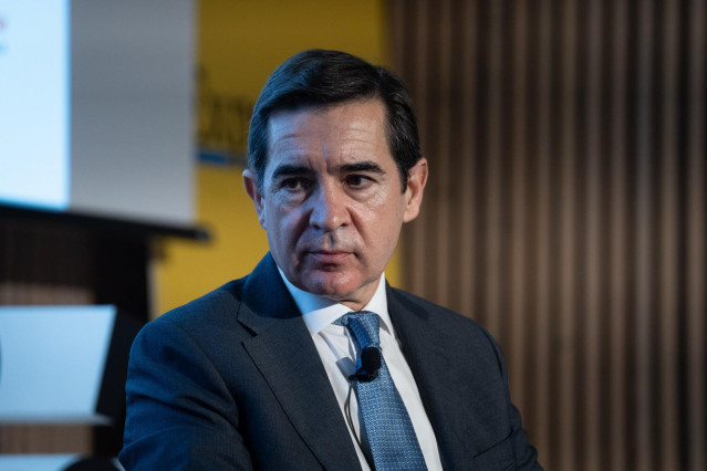 El  presidente de BBVA, Carlos Torres, a 31 de marzo de 2025, en Barcelona, Cataluña (España).