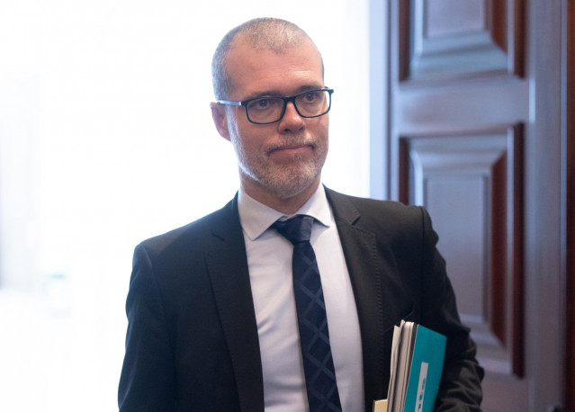 El diputado de Junts Josep Maria Cruset a su llegada a la reunión de la Junta de Portavoces en el Congreso de los Diputados, a 25 de marzo de 2025, en Madrid (España).