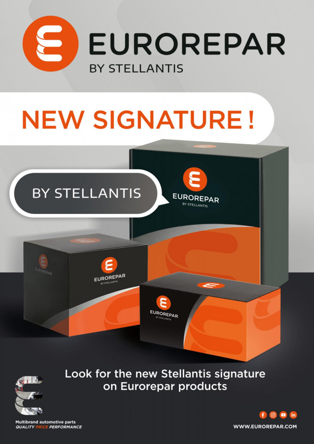 El servicio multimarca de recambios de piezas Eurorepar cambia su firma a Eurorepar by Stellantis.