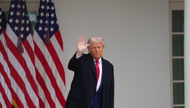 EuropaPress 6620649 02 april 2025 us washington uspresident donald trump leaves the rose garden