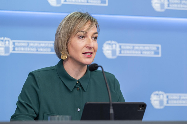 Archivo - La portavoz del Gobierno Vasco, Maria Ubarretxena