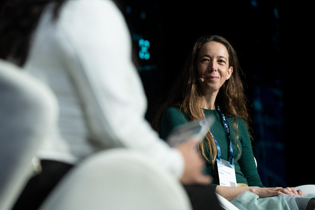 Archivo - La CEO y Co-Founder de Holaluz, Carlota Pi, durante la sesión del MWC 'Decoding International Scalability: How to fail better and be successful to make scaleups grow globally', en la Fira de Barcelona Escenario Banco Sabadell, a 5 de marzo de 20